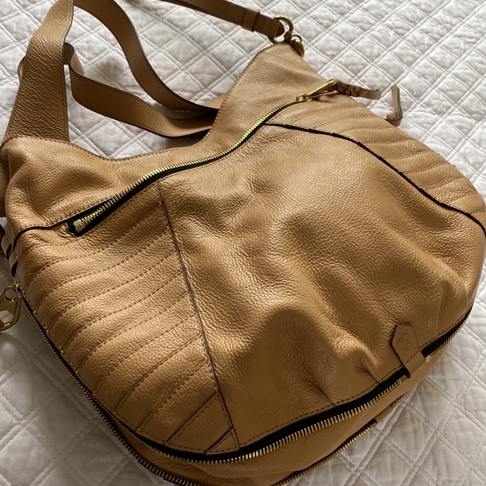 ORYANY Leather tan beige shoulder Hand/crossbody Purse.
